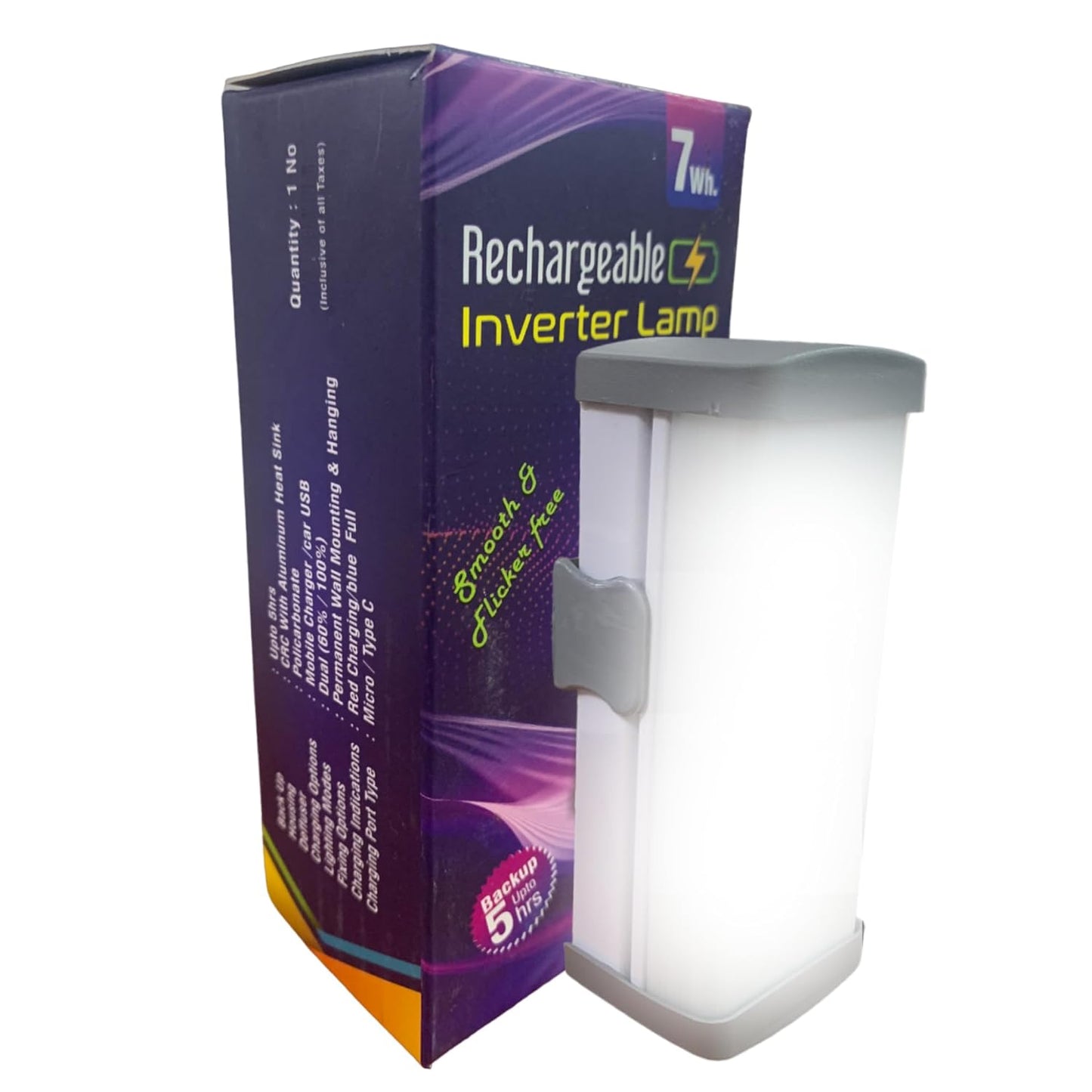 Topway Emergency Light 4 Hours Backup With Type C Cable